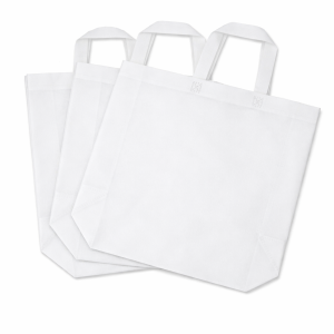 Promo vrećica s ručkama 35x45 cm – netkani polipropilen za tisak – bijela