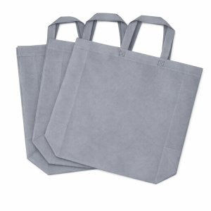 Promo vrećica s ručkama 35x45 cm – netkani polipropilen za tisak – siva