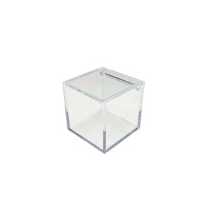PVC kutijica s poklopcem – kockasta 5x5 cm, prozirna