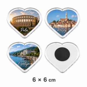 PVC okvir za magnete srce 6x6 cm - za fotografije i suvenire 2