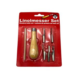 Set noževa za linorez i drvorez 5 kom – Linolmesser set za graviranje drveta
