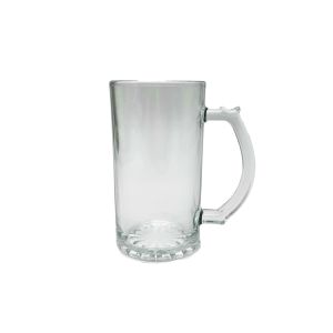 Staklena pivska krigla 500 ml – prozirna krigla s ručkom 14,5 × 8 cm