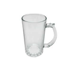 Staklena pivska krigla 500 ml – prozirna krigla s ručkom 14,5 × 8 cm