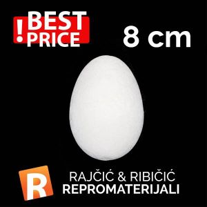 Stiropor jaje 8 cm – Idealno za uskrsne dekoracije i DIY projekte