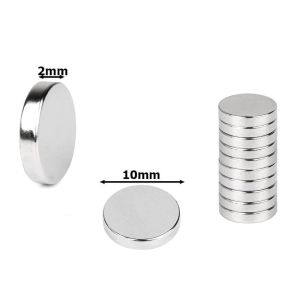 Super magnet 10x2mm (neodimijski magnet), ekstra čvrsti magneti, sivi magnet