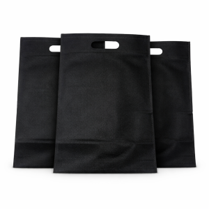 Torba za tisak 40x30 cm netkana PP laminirana shopping torba - crna