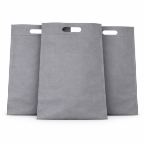 Torba za tisak 40x30 cm netkana PP laminirana shopping torba - siva