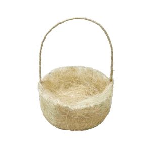 Uskrsna košarica s ručkom 17 × 8,5 cm – prirodno bež-bijela