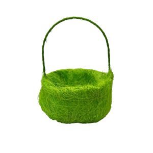 Uskrsna košarica s ručkom zelena 17 × 8,5 cm – dekorativna košarica od prirodnih vlakana