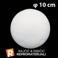 Stiropor kugla φ10cm, kuglica za ukrašavanje 10cm