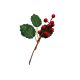 Božikovina dekorativna grančica 18,5 cm – s bobicama i listovima