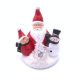  Keramička božićna dekoracija s LED svjetlom - Djed mraz i snjegovići 15,5x13cm