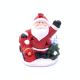 Keramički fenjer s LED svjetlom, oblik Djeda Božićnjaka, Božićna kućica svjetleća, Keramički božićni ukras 15x13,5cm