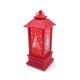 Lanterna dekorativna s božićnim uzorkom 13x5,5cm crvena