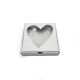 Kartonska kutija s prozorom bijela srce 17x18x4 cm (B91B)