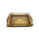 PET kutija JY-80075 - 32.1x21.4x6.9cm, PET zlatna kutija za slastice, kolače, sushi, plate i gastro