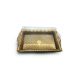 PET kutija JY-80076 - 29x19.5x6.9cm, PET zlatna kutija za slastice, kolače, sushi, plate i gastro