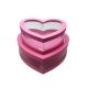 Poklon kutija srce s prozorom 2/1 (34.5x31x11.1 cm) – roza 