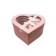 Poklon kutija srce s prozorom i mašnom 3/1 (25.8x24.5x12 cm) – baby roza
