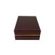 Poklon kutija za nakit 9x7x3 cm – Boja vina sa zlatnom crtom