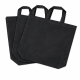 Promo vrećica s ručkama 35x45 cm – netkani polipropilen za tisak – crna