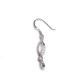 Srebrna udica za naušnice 4 cm – Elegantna baza s cirkonima, 0,818 g