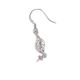 Srebrna udica za naušnice 3 cm – Elegantna baza s cirkonima 0,639 g