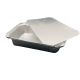 Aluminijske duguljaste posude za jednokratnu upotrebu s poklopcima 21x15x4cm 