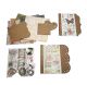 DIY scrapbooking set – tabbed album s ukrasima i papirom - No.1 - VINTAGE