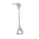Srebrna udica za naušnice 4,5 cm – Elegantna viseća baza, 0,986 g