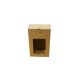 Kartonska kutija s prozorom 8x5x12,5 cm natur (N60B) - poklon kutija za svijeće, kozmetiku i proizvode