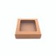 Kartonska kutija s prozorom natur 9x8,5x2 cm (N42H)