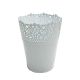 Metalna vaza čipka 10x18cm – Bijela