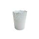 Metalna vaza čipka 7x12.4 cm – Bijela