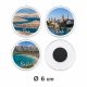 Okrugli PVC okvir s magnetom promjera 6 cm za fotografije i suvenire