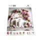 Set balona 100 kom – baby pink, bijeli i zlatni baloni s konfetima za girlande (Party Balloon)