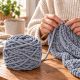 Vunena pređa od chenille-pliša 165 g – siva pliš pređa za pletenje