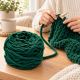 Tamnozelena vunena pređa od chenille-pliša 165 g – mekana pliš pređa