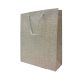 Ukrasna poklon vrećica 26 × 32 × 10 cm – Siva lanena tekstura