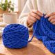 Vunena pređa od chenille-pliša 165 g – kraljevsko plava (Royal Blue) pliš pređa