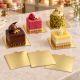 Zlatna kvadratna Mini Cake Board podloga s jezičkom za kolače i slastice 8,5 × 8,5 cm