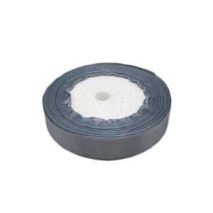 Satenska traka 1.5cmx22m - Steel siva