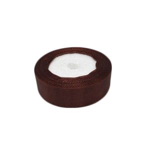Satenska traka 2.5cmx22m - Burnt umber smeđa