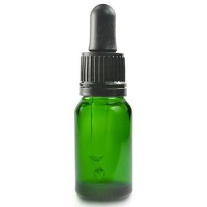 Staklena bočica 10ml s pipetom - zelena