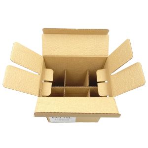 Kartonska kutija za boce čvrsta 6x0.75L -  21,5x14x29,5cm
