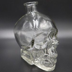 Staklena boca glava lubanja velika 400mL (14x11x6x3cm) 