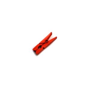 Drvena štipaljka u boji 3,4cm - Crvena