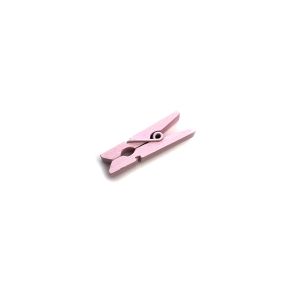 Drvena štipaljka u boji 3,4cm - Baby pink