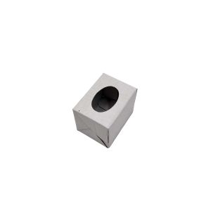 Kartonska kutija B19B bijela s prozorom 5x5x7cm
