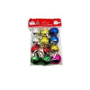Božićne kuglice metalik u boji mini – set od 12 komada
